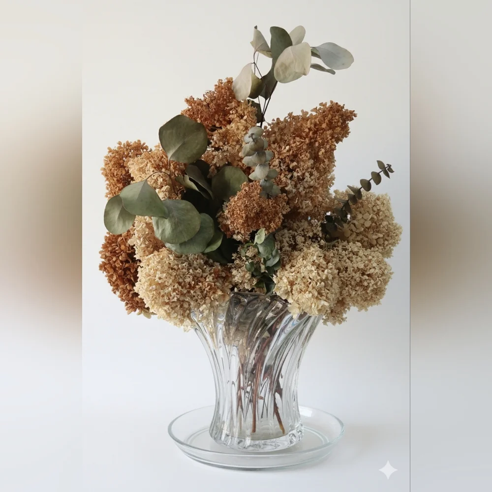 Natural Dried Hydrangeas - Brown From My Home Garden 6 Stems Per Order.